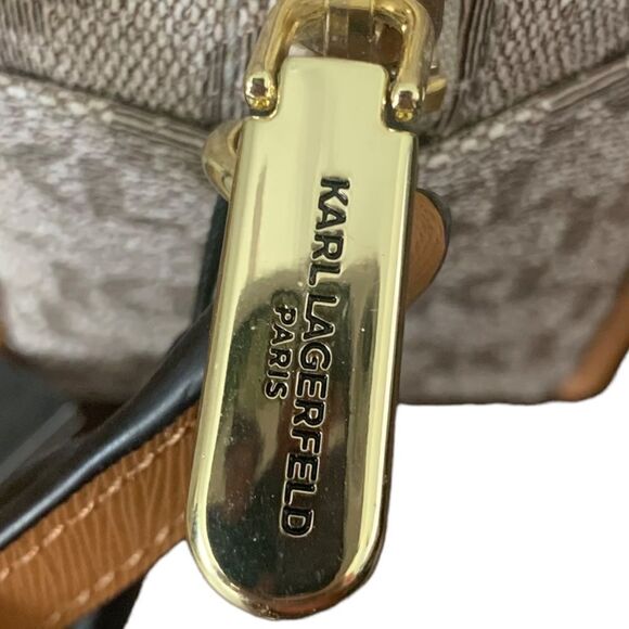 Karl Lagerfeld Paris Signature Patches Crossbody Camera Bag - Picture 6 of 9